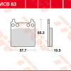 TRW Scheibenbremsbeläge MCB 063 mit ABE