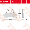 TRW Scheibenbremsbeläge MCB 673 EC mit ABE