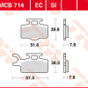 TRW Scheibenbremsbeläge MCB 714 EC mit ABE