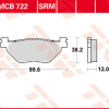 TRW Scheibenbremsbeläge MCB 722 SRM mit ABE