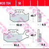 TRW Scheibenbremsbeläge MCB 724 mit ABE