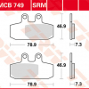 TRW Scheibenbremsbeläge MCB 749 SRM mit ABE