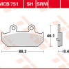TRW Scheibenbremsbeläge MCB 751 SRM mit ABE