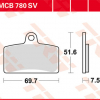 TRW Scheibenbremsbeläge MCB 780 SV mit ABE