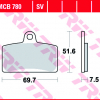 TRW Scheibenbremsbeläge MCB 780 mit ABE
