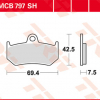 TRW Scheibenbremsbeläge MCB 797 SH mit ABE