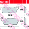 TRW Scheibenbremsbeläge MCB 848 SH