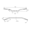 TRW Aluminium-Lenker MCL800CB | Chrome Superbike 28,6mm / 750mm