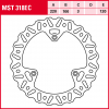 TRW Bremsscheibe MST318EC | starr