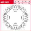 TRW Bremsscheibe MST339EC | starr