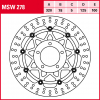 TRW Bremsscheibe MSW278 | schwimmend