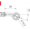 TRW Fitting 10,2 mm, 20° gewinkelt, Aluminium