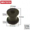 TRW Gummitülle MV1519, rund, 13,5mm Durchmesser, 19 mm hoch, Öffnung 7 mm