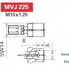 TRW Variofitting M10 x 1,25, Innengewinde beweglich, Konus 90° = Konvex, Gelb