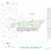 Esjot Stahl Kettenritzel 14Z 525