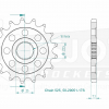 Esjot Stahl Kettenritzel 17Z 525