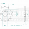 Esjot Stahl Kettenritzel 14Z 520