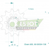 Esjot Stahl Kettenritzel 13Z 520