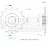 Esjot Stahl Kettenritzel 14Z 520