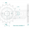 Esjot Stahl Kettenritzel 17Z 530