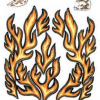 Meryt Aufkleber Flammen 12 tlg. 23x28cm