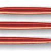 Quattroerre Aufkleberset (6 St.), 23,5cm, 3D Optik Rot Alu eloxiert