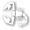 Stickers H.Q.S Aufkleber Skorpion 10x12cm weiß