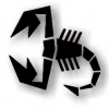 Stickers H.Q.S Aufkleber Skorpion 14x16cm schwarz