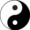 Geiwiz Aufkleber Ying Yang schwarz
