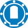 Quattroerre Aufkleber Tankdeckel , (3D Optik blau,eloxiert)