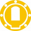 Quattroerre Aufkleber Tankdeckel , (3D Optik gelb,eloxiert)