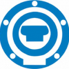 Quattroerre Aufkleber Tankdeckel , (3D Optik blau,eloxiert)