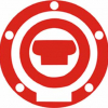 Quattroerre Aufkleber Tankdeckel , (3D Optik rot,eloxiert)