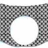Quattroerre Aufkleber Gabelbrücke, (3D Carbonlook)