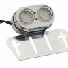 SHIN YO Doppel-LED-Mini-Rücklicht, verchromtes Gehäuse, mit Nummernschildplatte, E-geprüft,