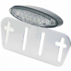 SHIN YO LED-Mini-Rücklicht 255-999 auf Halter mit Nummernschildplatte, Gehäuse schwarz (WG)